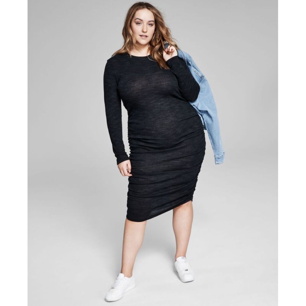 And Now This Now This Trendy Plus Size Space Dyed Midi Dress